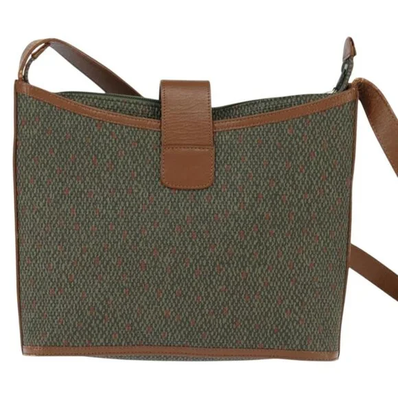 Authentic SAINT LAURENT Shoulder Bag PVC Leather Brown Gold - Picture 9 of 16